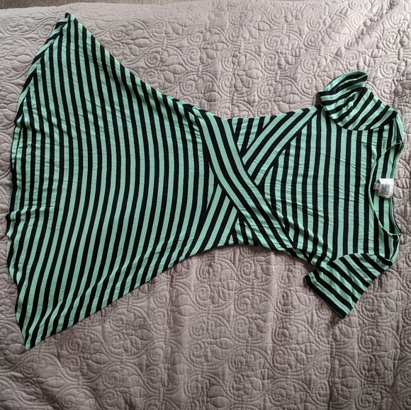 Mint green striped dress S Beige by ECI - Picture 1 of 5